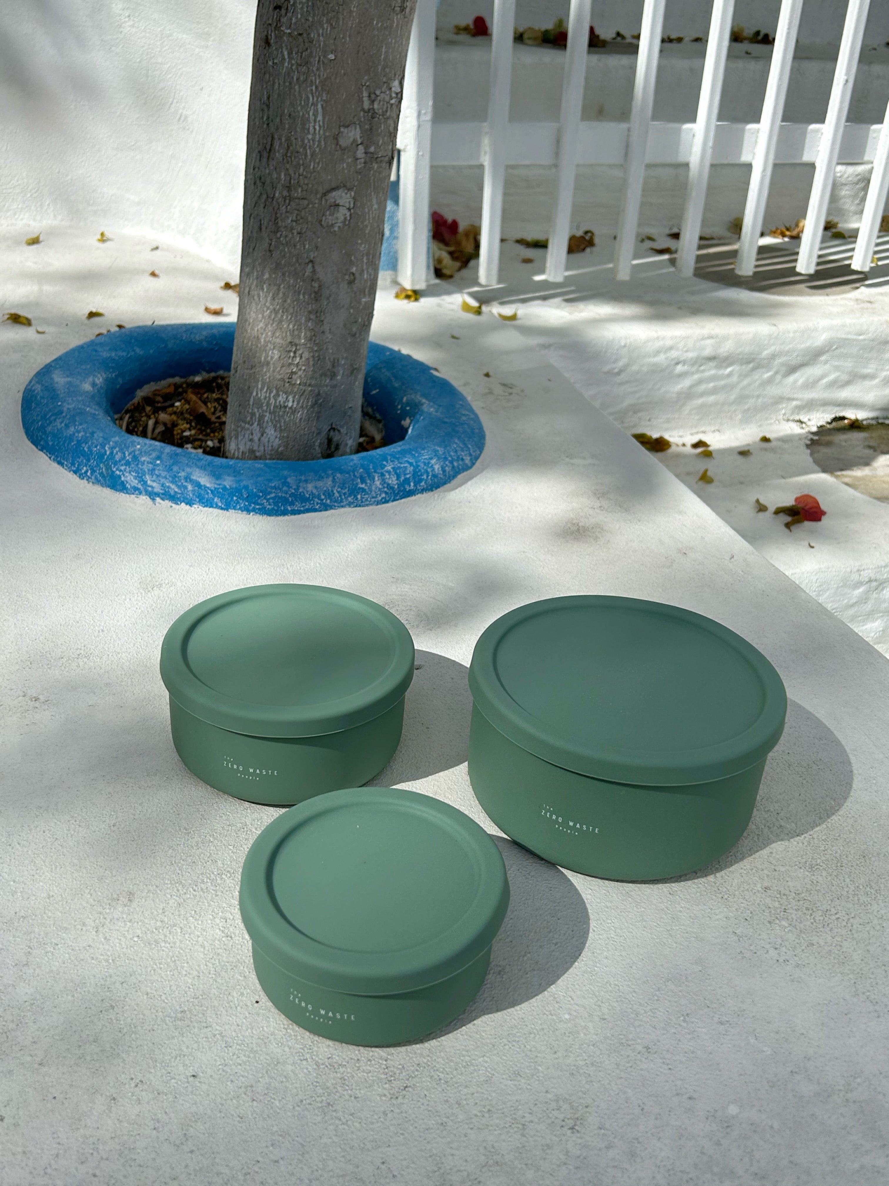 Sage Medium Round Container