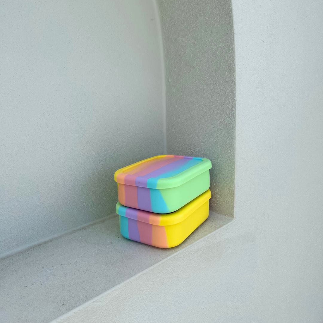 Rainbow Rectangle Silicone Container