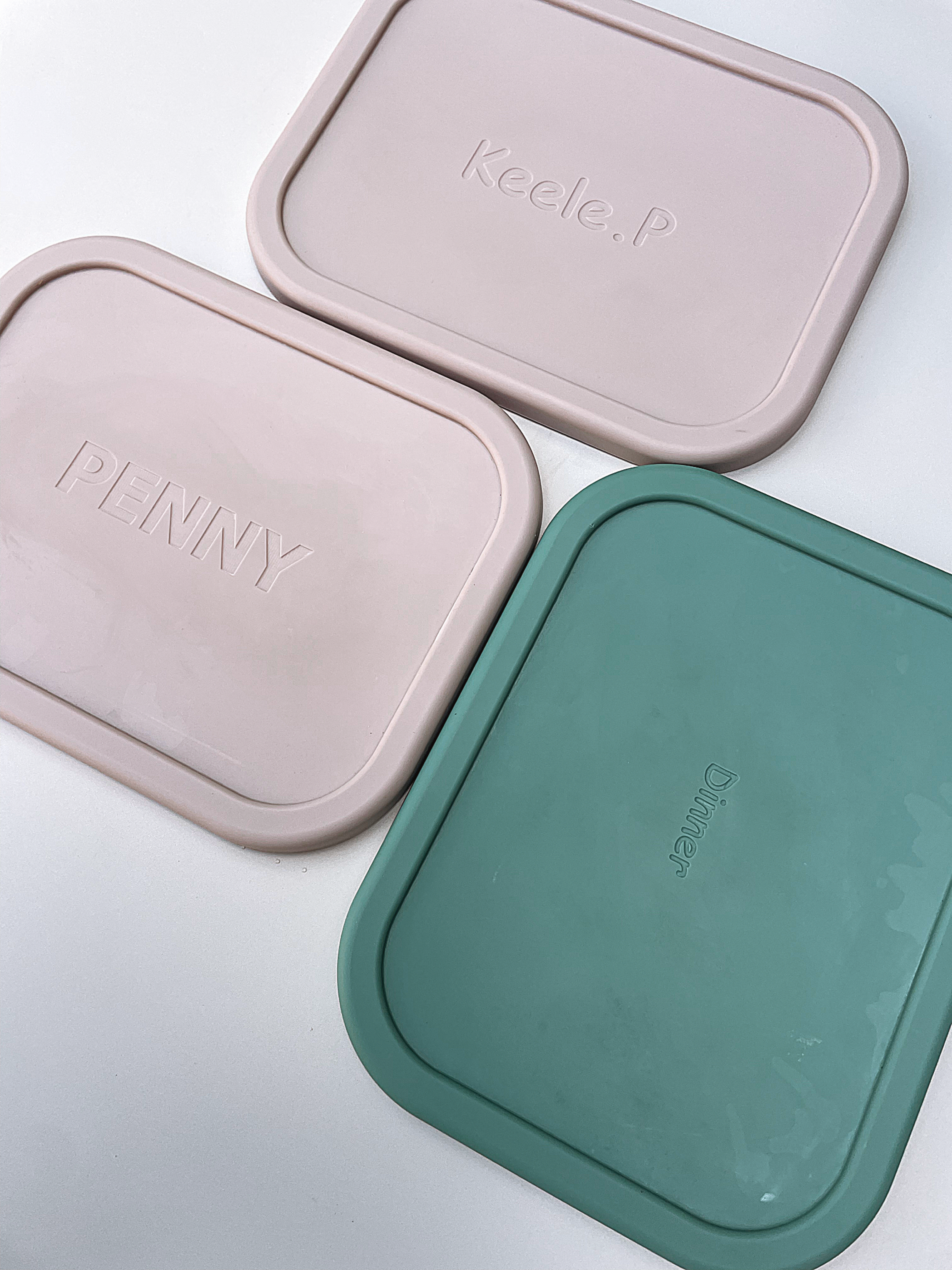 Dusty Pink XL Rectangle Silicone Container