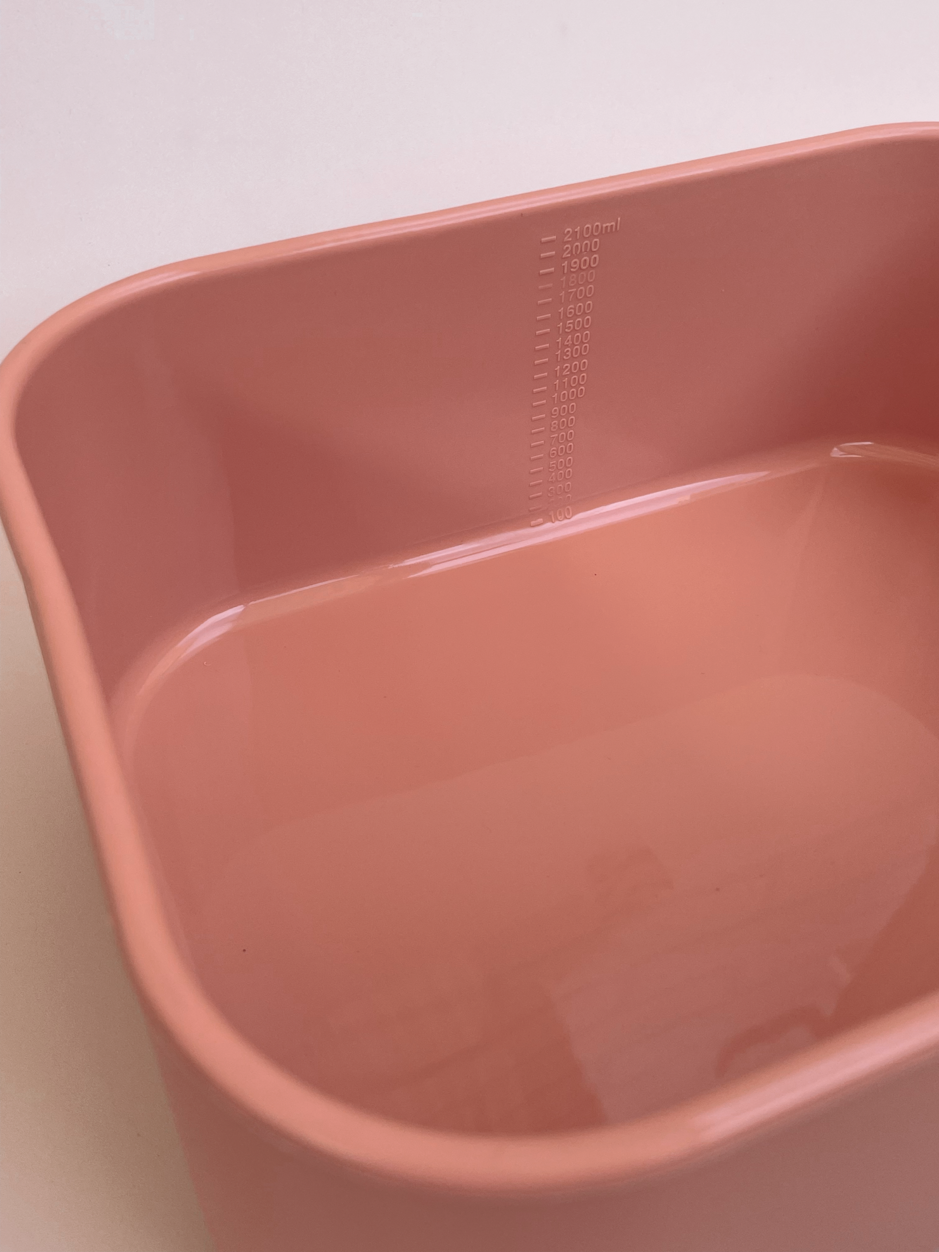 Dusty Pink XL Rectangle Silicone Container