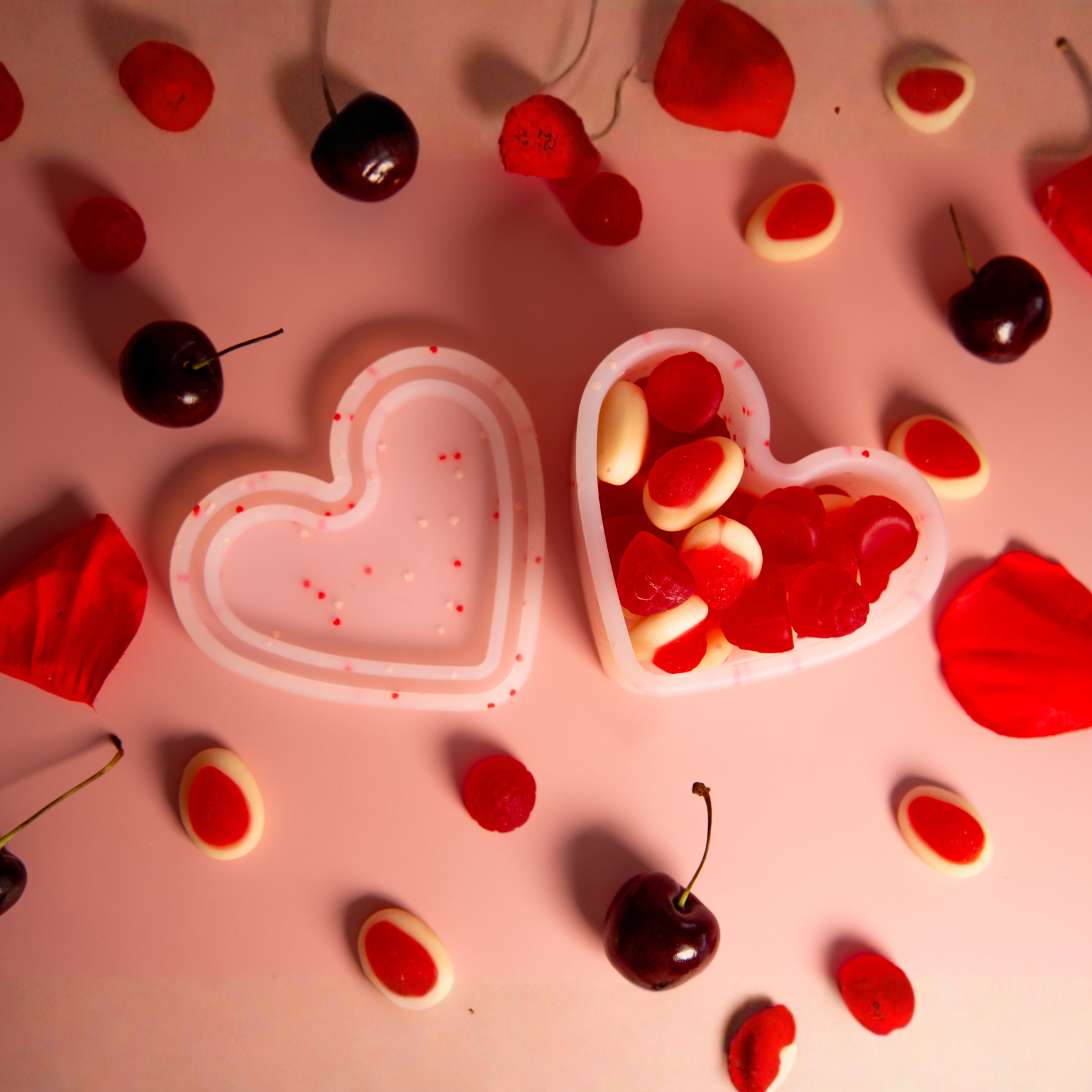 Valentine Confetti Heart - Clear