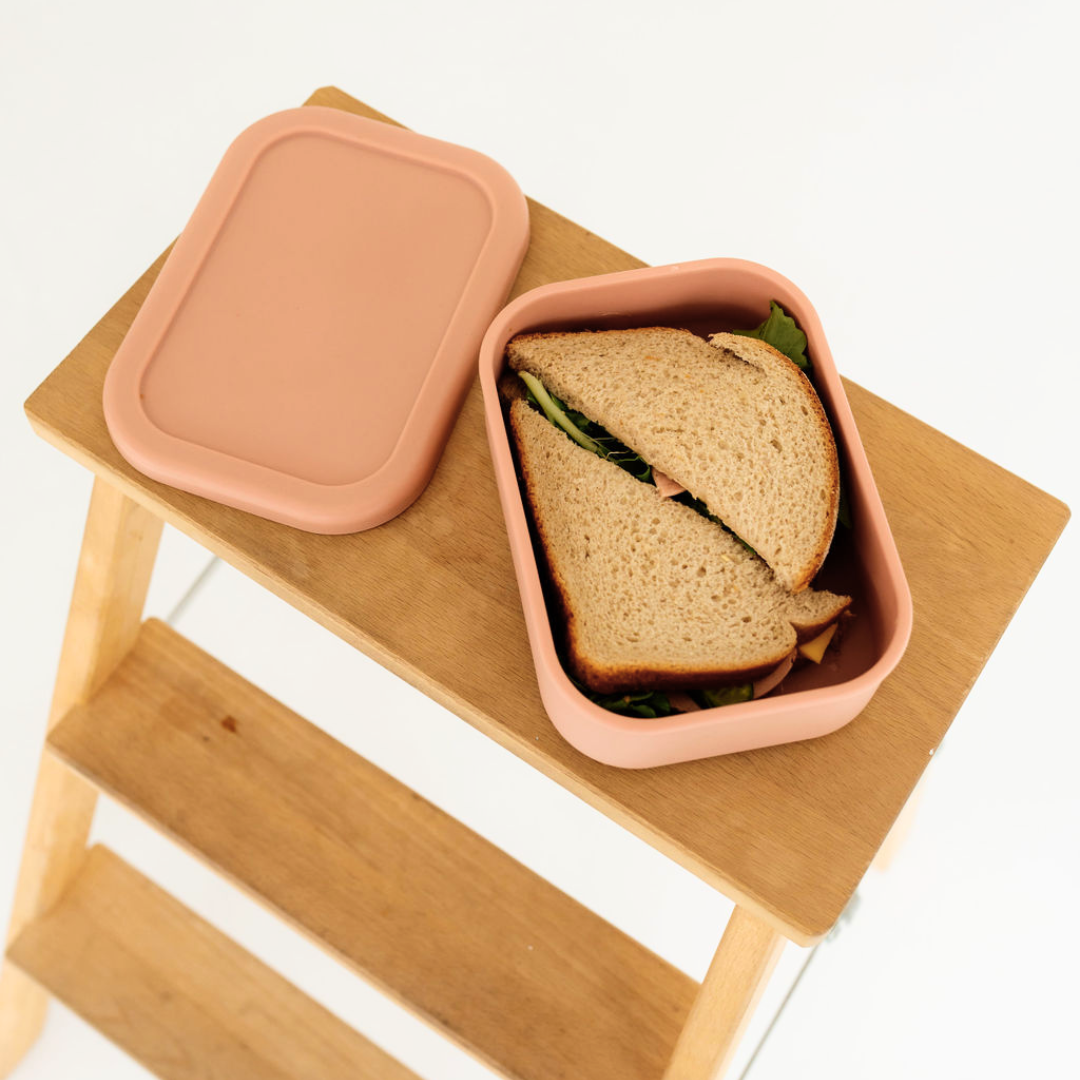 Dusty Pink Rectangle Silicone Container