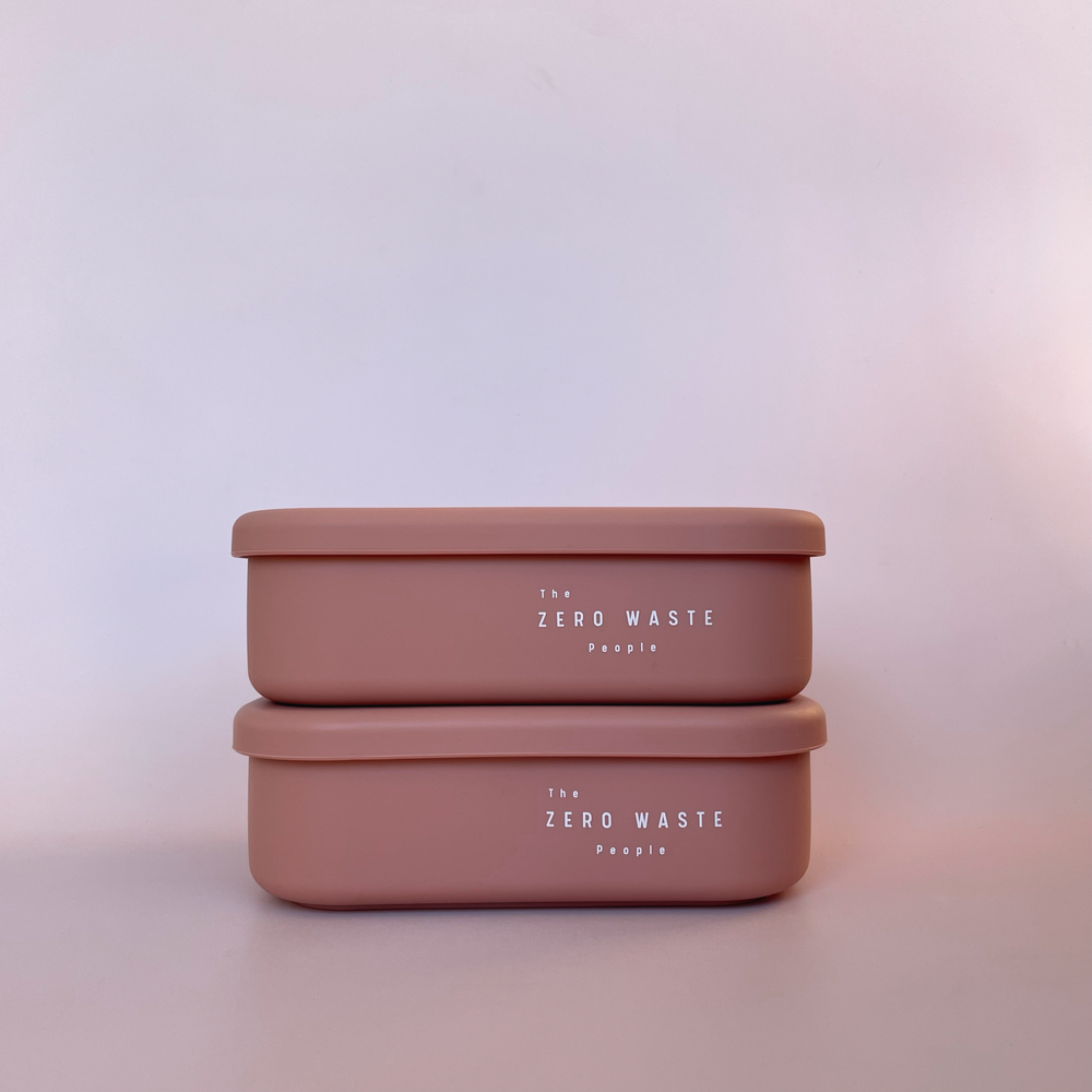 Dusty Pink Rectangle Silicone Container